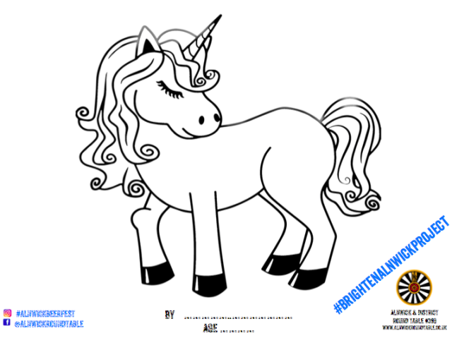 Unicorn Template Printed and Posted - #BRIGHTENALNWICKPROJECT